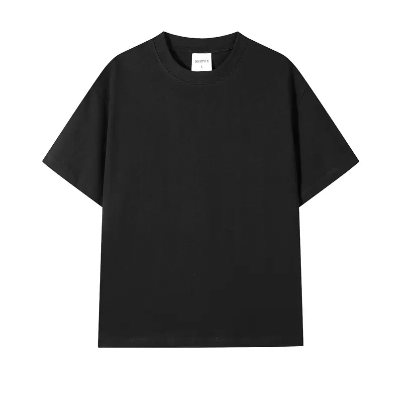 Women 240g Cotton T-Shirts Summer Retro Solid Colors