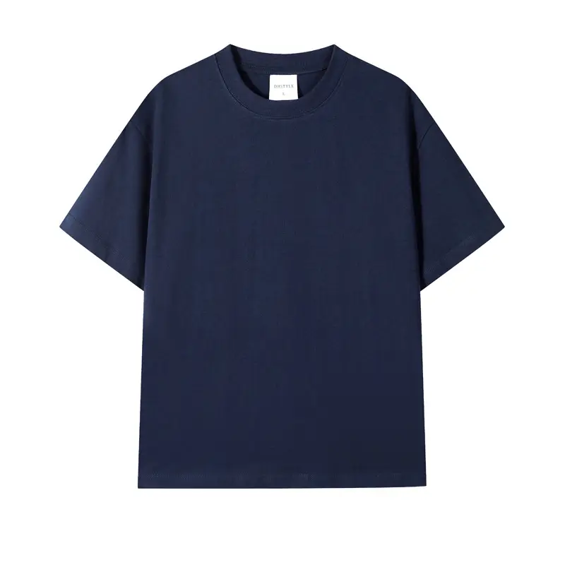 Women 240g Cotton T-Shirts Summer Retro Solid Colors
