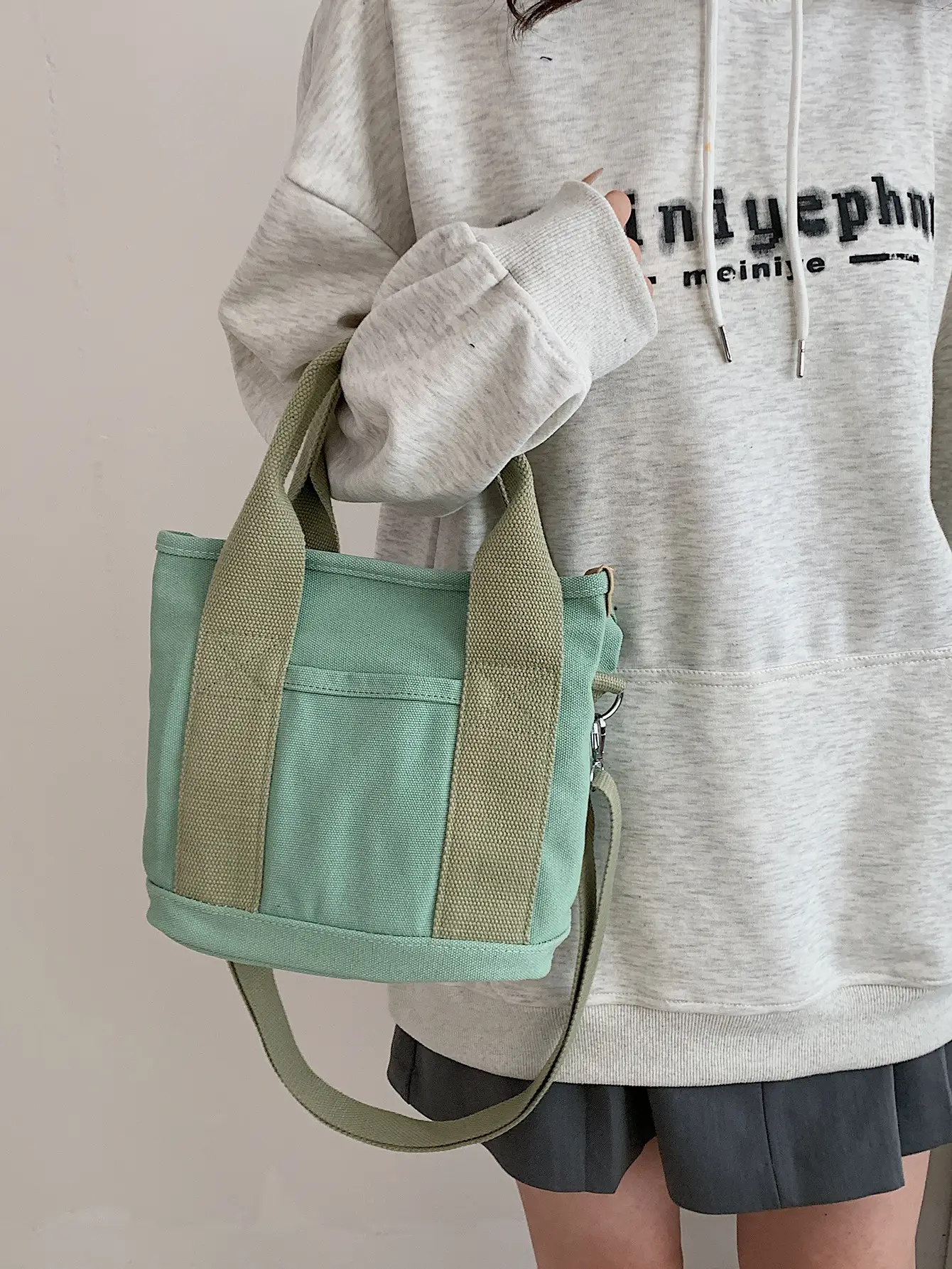 Maternal Baby Bag Crossbody Lunch Bag Large Capacity Canvas Women - Image 8