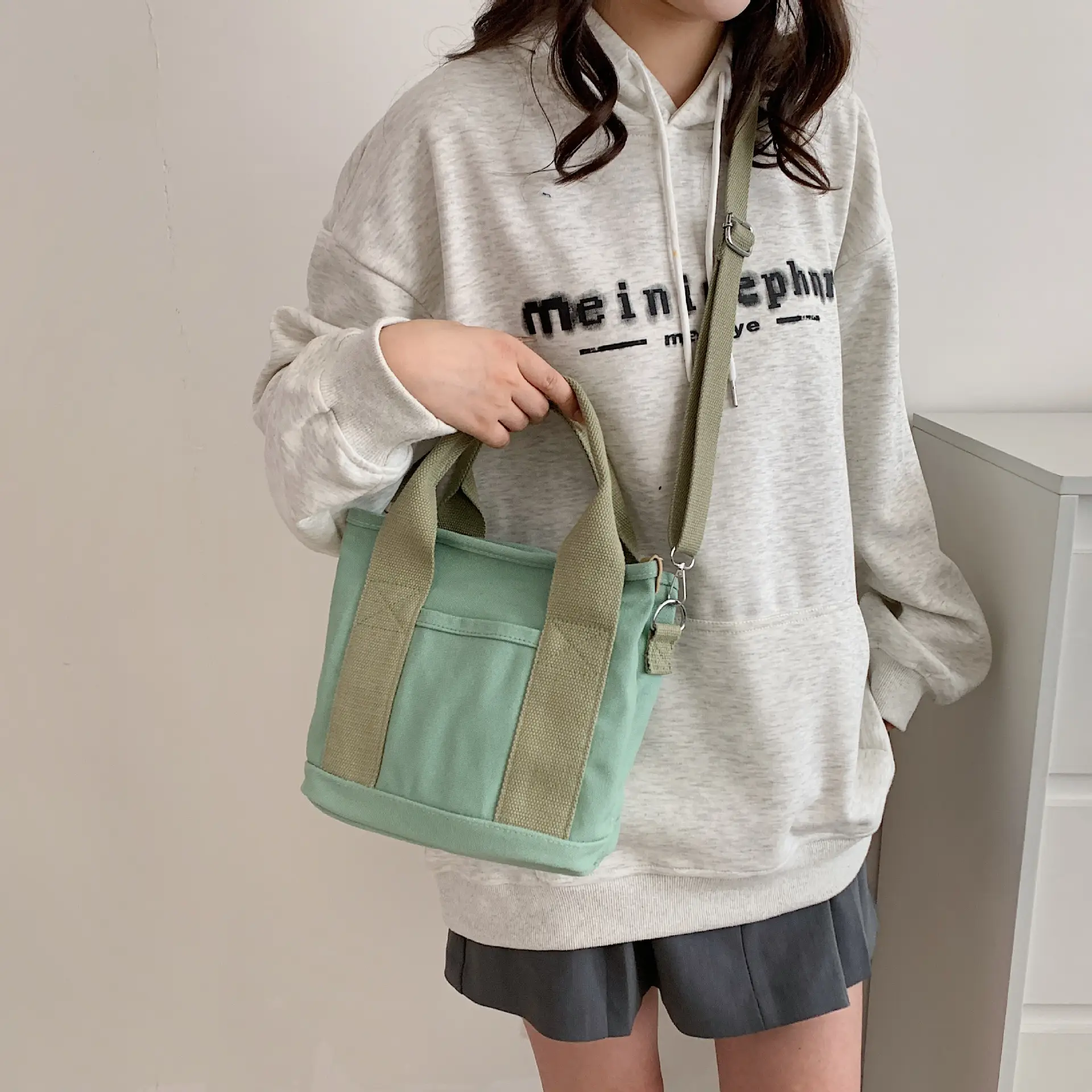 Maternal Baby Bag Crossbody Lunch Bag Large Capacity Canvas Women - Image 3