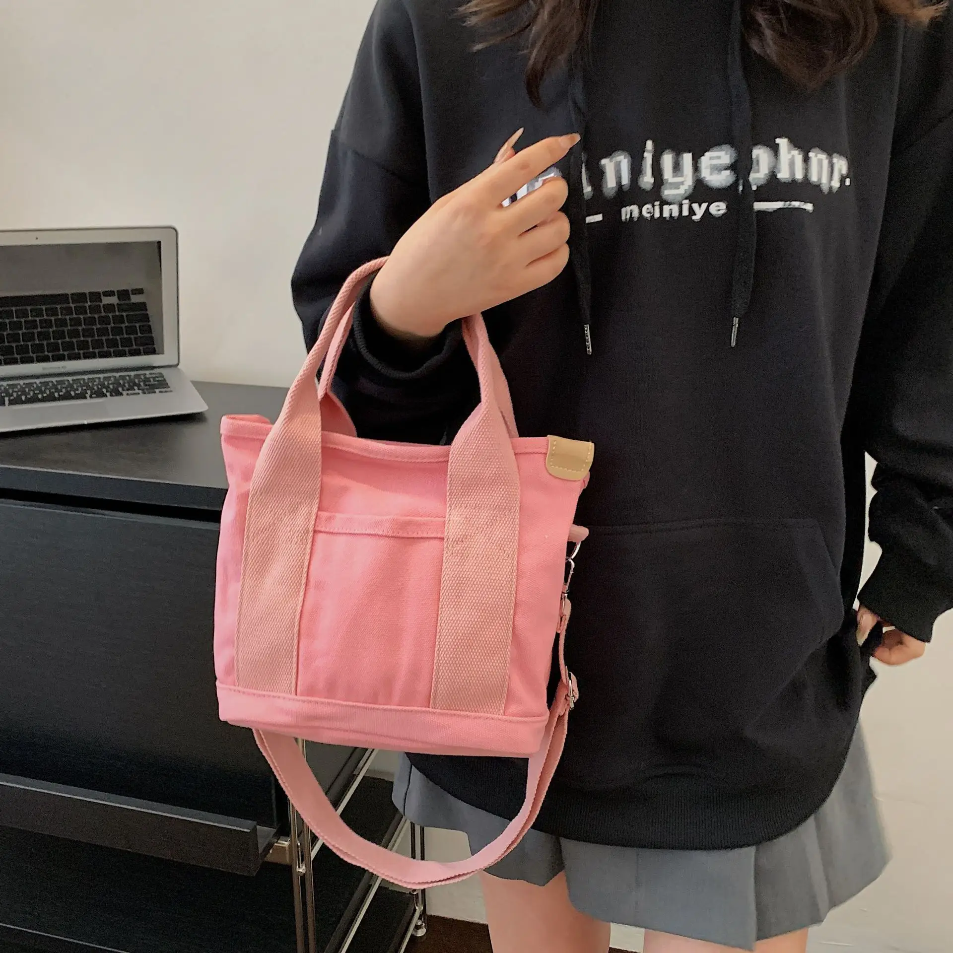 Maternal Baby Bag Crossbody Lunch Bag Large Capacity Canvas Women - Image 4