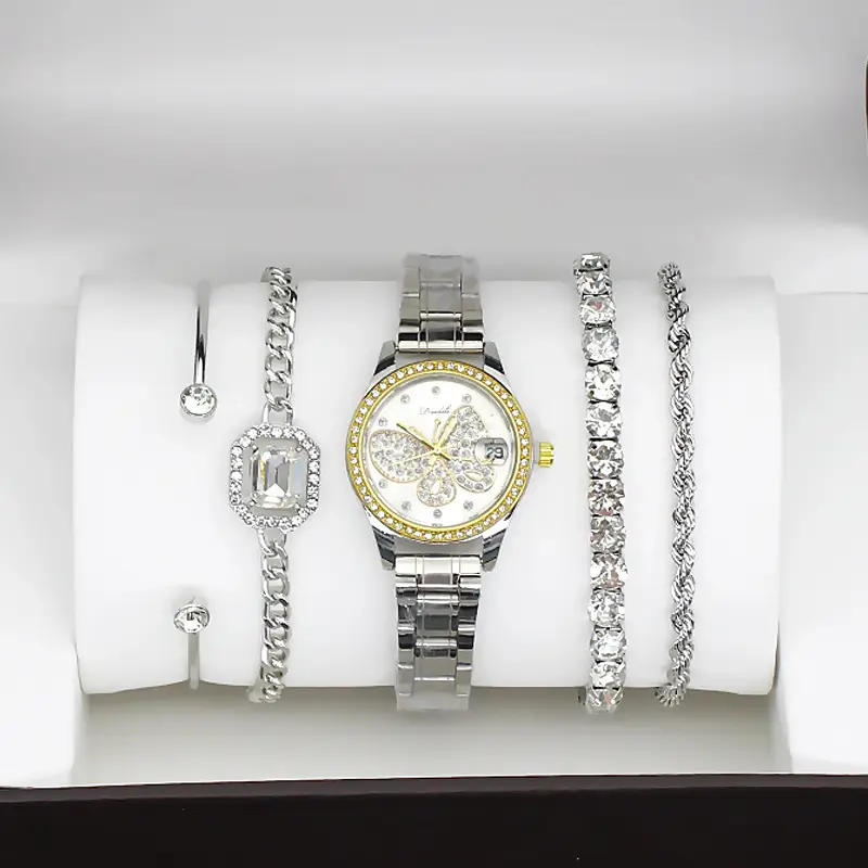 Women's Gold Butterfly Watch Set of 5 Luxury Fashion — feature 11
