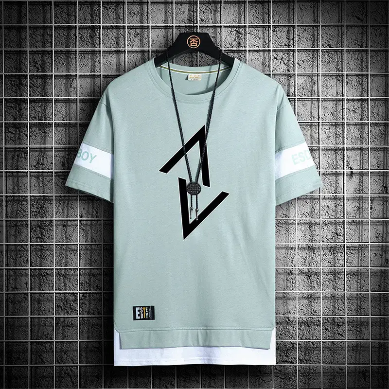 Men Ice Silk Half Sleeve T-Shirt Black White ESD Style Bear Print - Image 17