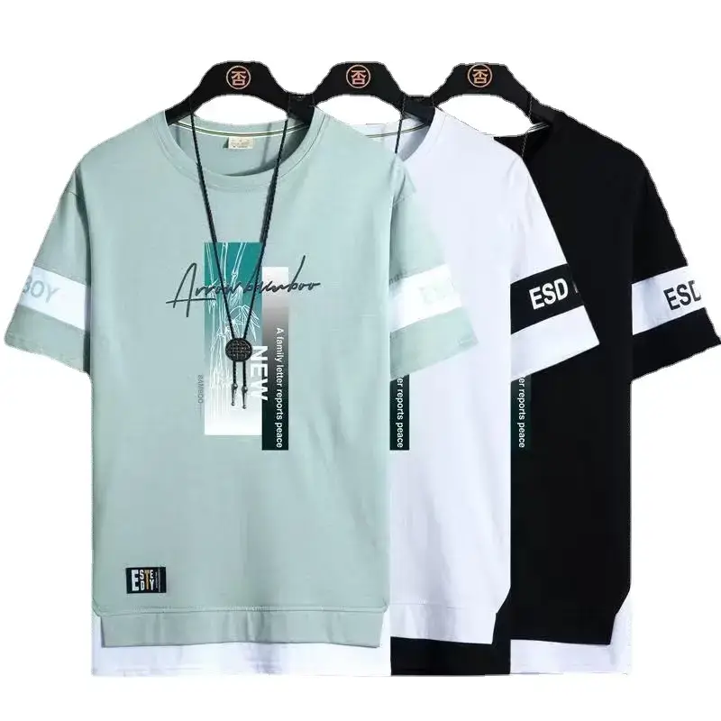 Men Ice Silk Half Sleeve T-Shirt Black White ESD Style Bear Print - Image 18