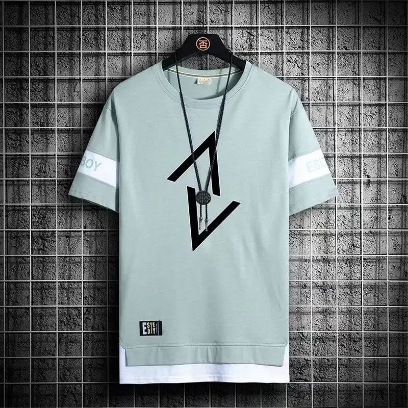 Men Ice Silk Half Sleeve T-Shirt Black White ESD Style Bear Print - Image 2
