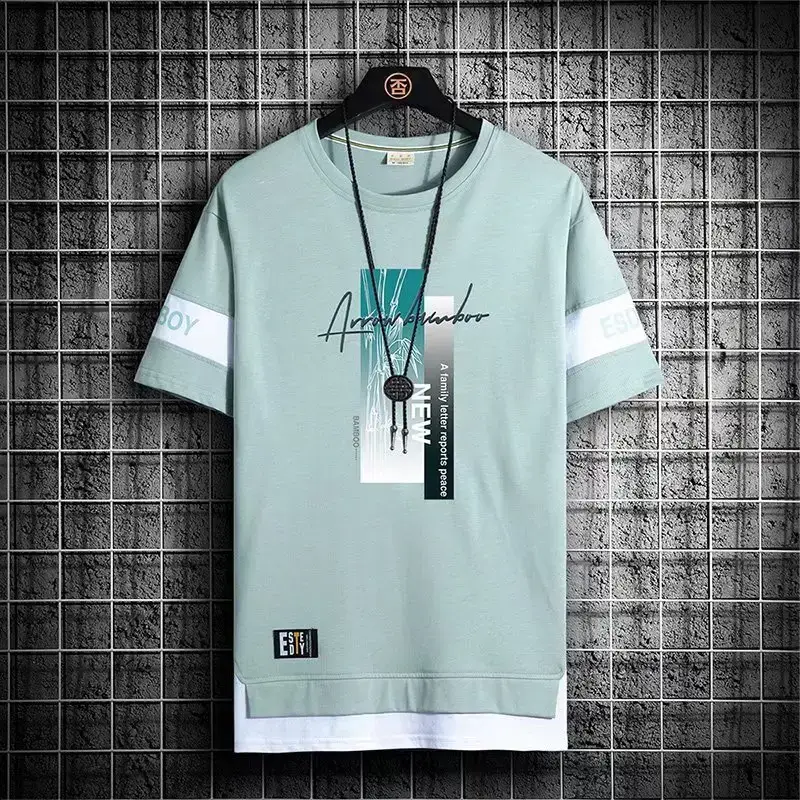 Men Ice Silk Half Sleeve T-Shirt Black White ESD Style Bear Print - Image 7