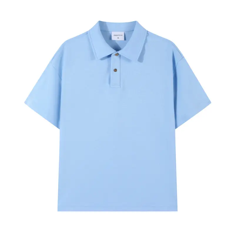 Men's Off-Shoulder Pique Cotton Polo Shirt White