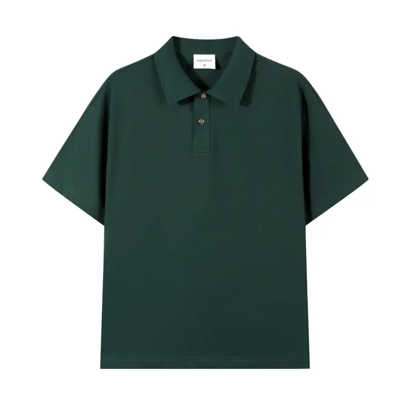 Men's Off-Shoulder Pique Cotton Polo Shirt White