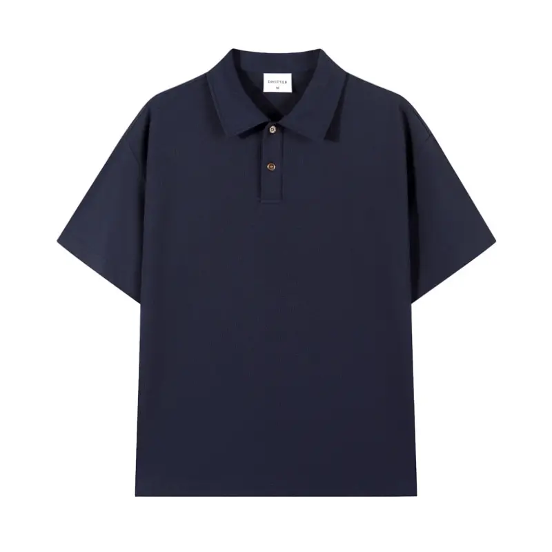 Men's Off-Shoulder Pique Cotton Polo Shirt White