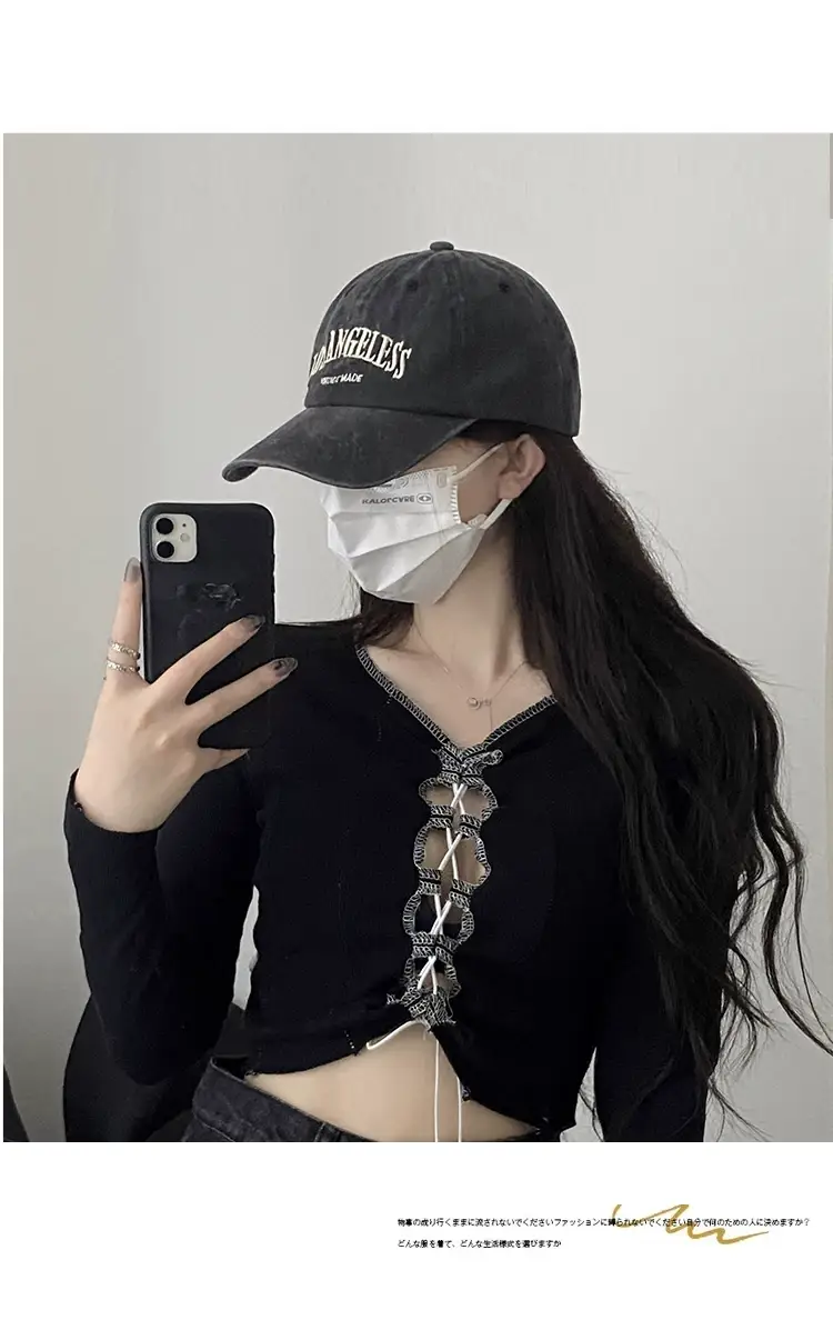 Women Brown R Logo Baseball Cap Summer Wear — feature 7