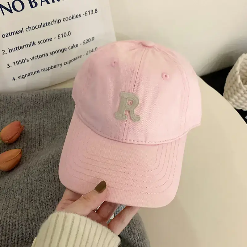 Women Brown R Logo Baseball Cap Summer Wear - Image 20