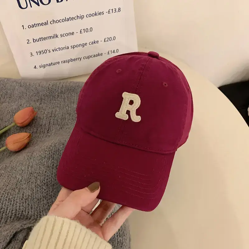 Women Brown R Logo Baseball Cap Summer Wear - Image 21