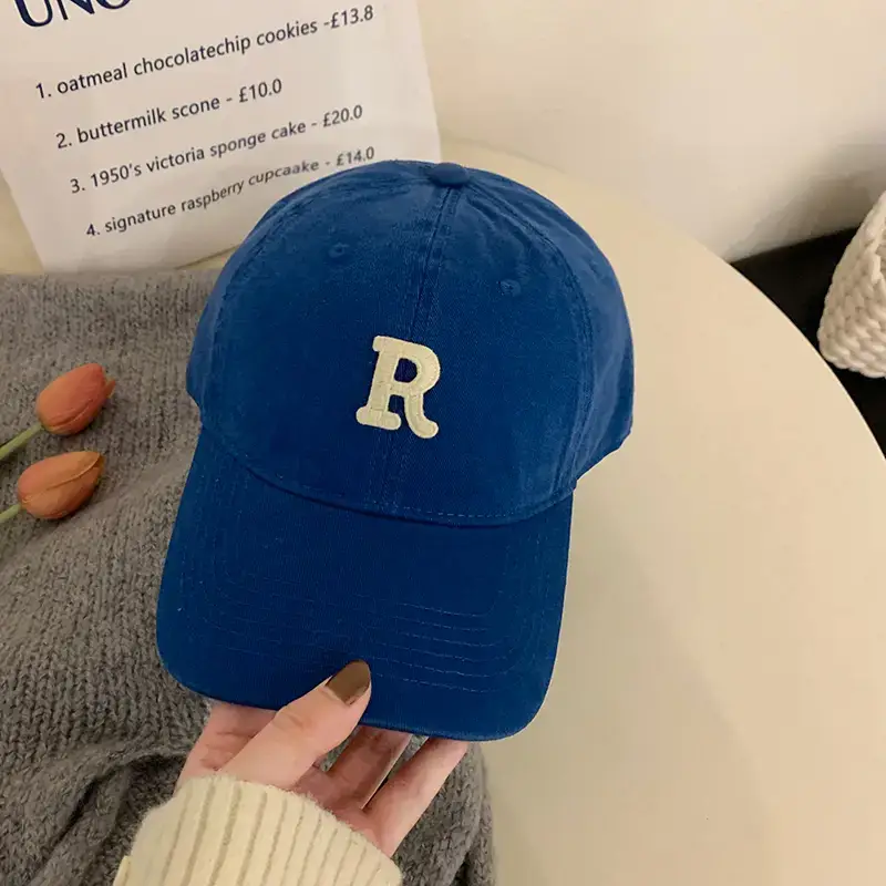 Women Brown R Logo Baseball Cap Summer Wear - Image 23