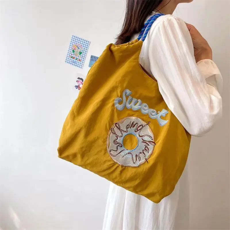 Tiger Print Nylon Shopping Bag Large Capacity — feature 8