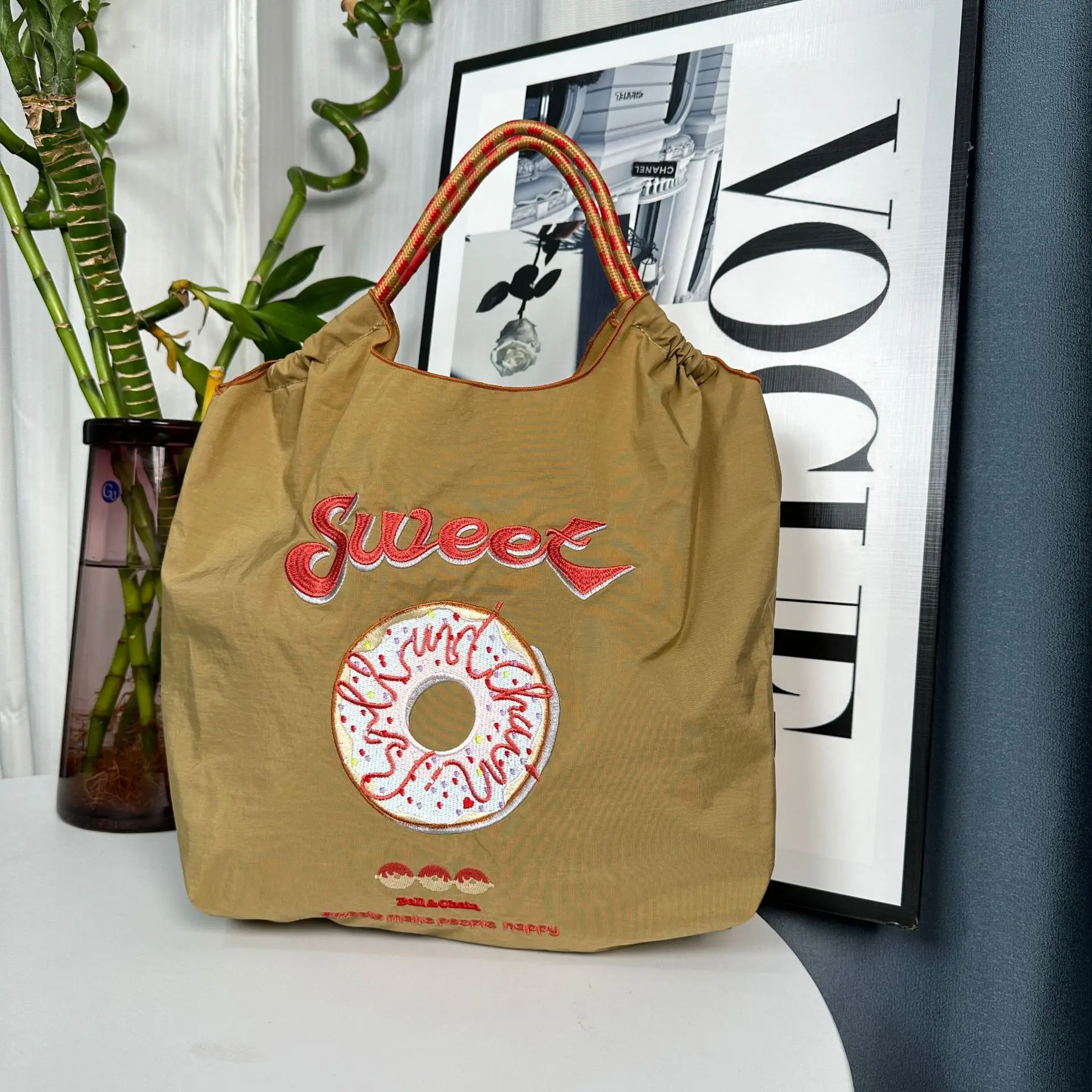 Tiger Print Nylon Shopping Bag Large Capacity - Image 58