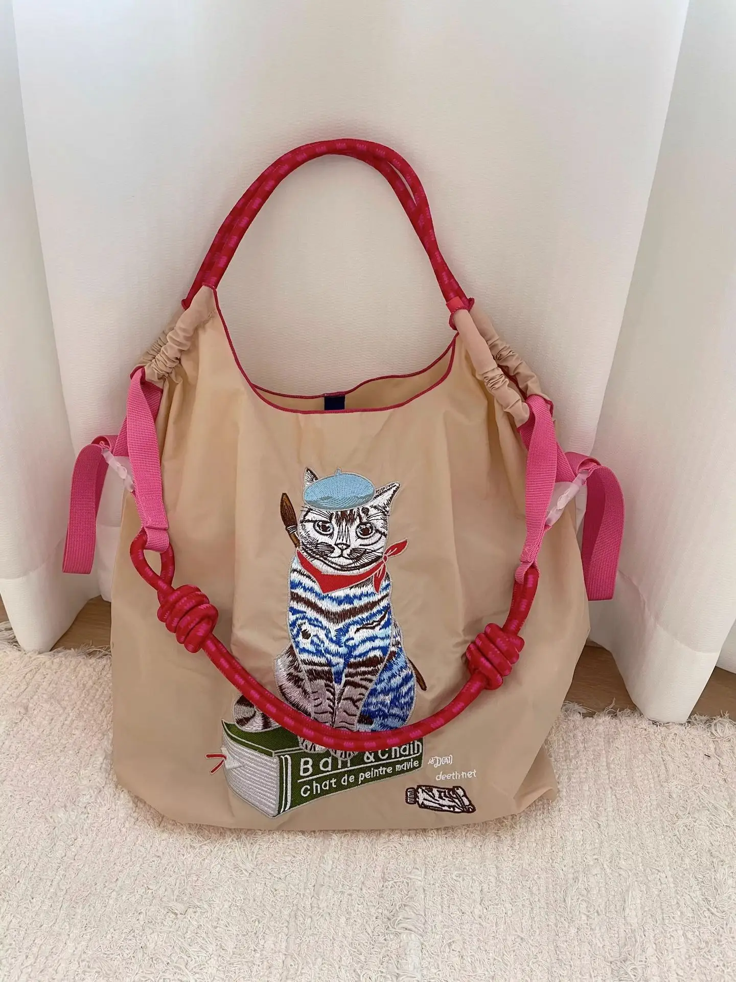 Tiger Print Nylon Shopping Bag Large Capacity - Image 38