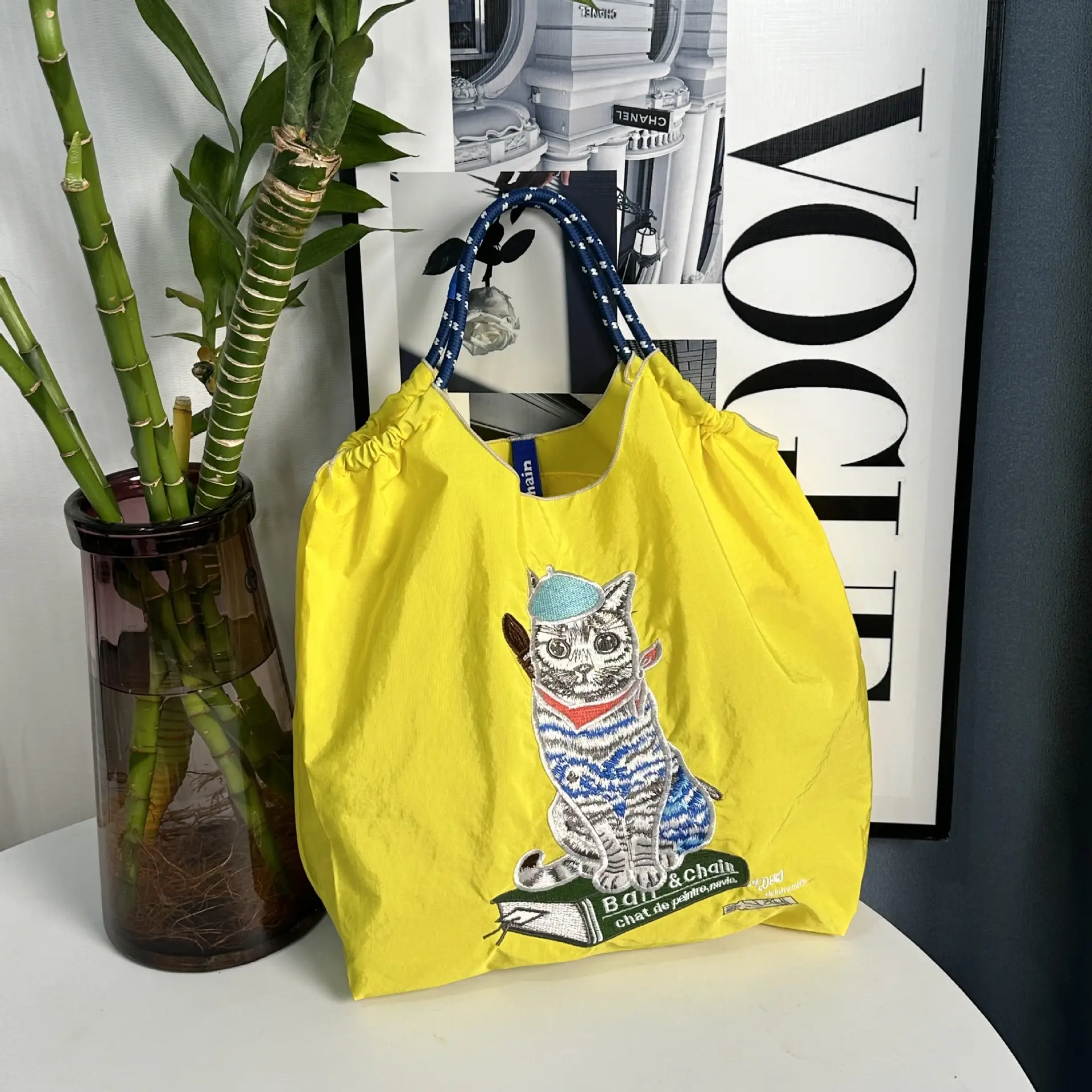 Tiger Print Nylon Shopping Bag Large Capacity - Image 41