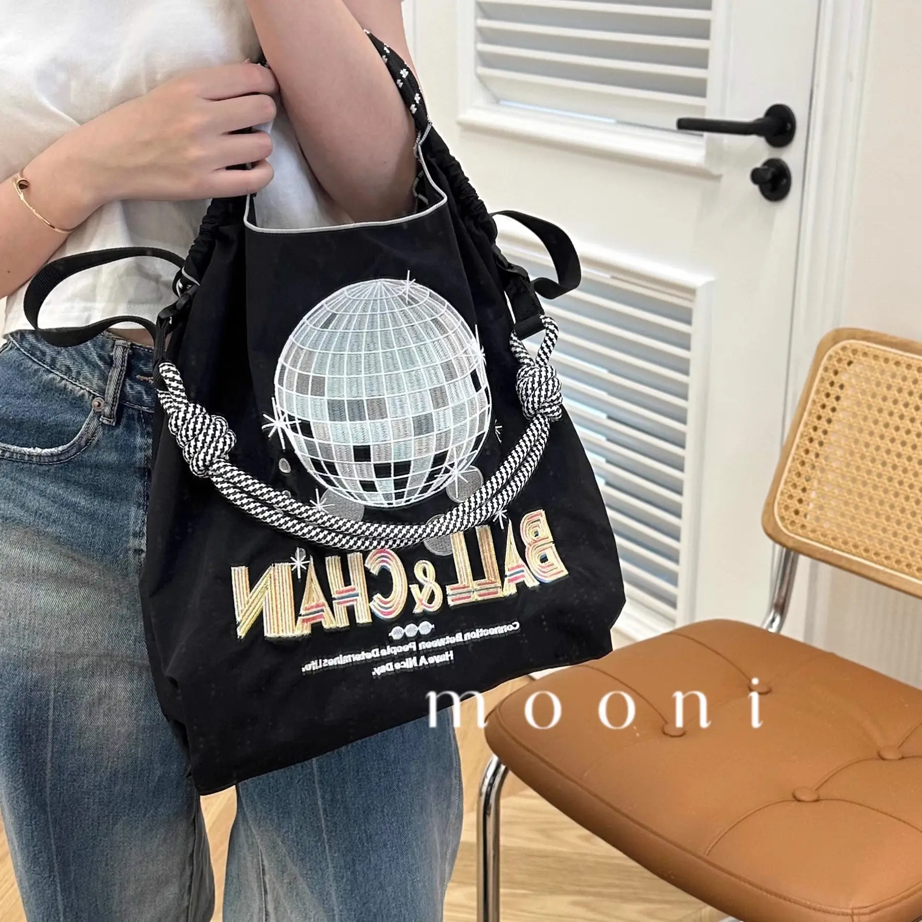 Tiger Print Nylon Shopping Bag Large Capacity - Image 44