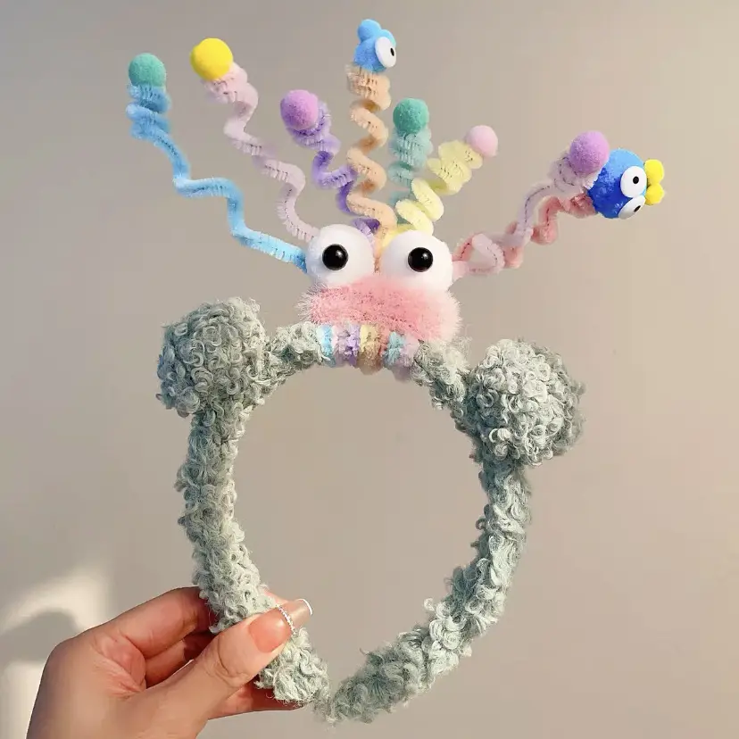 Cute Twisted Hair Ball Headband for Girls Boys Birthday Party Dress Up — feature 4