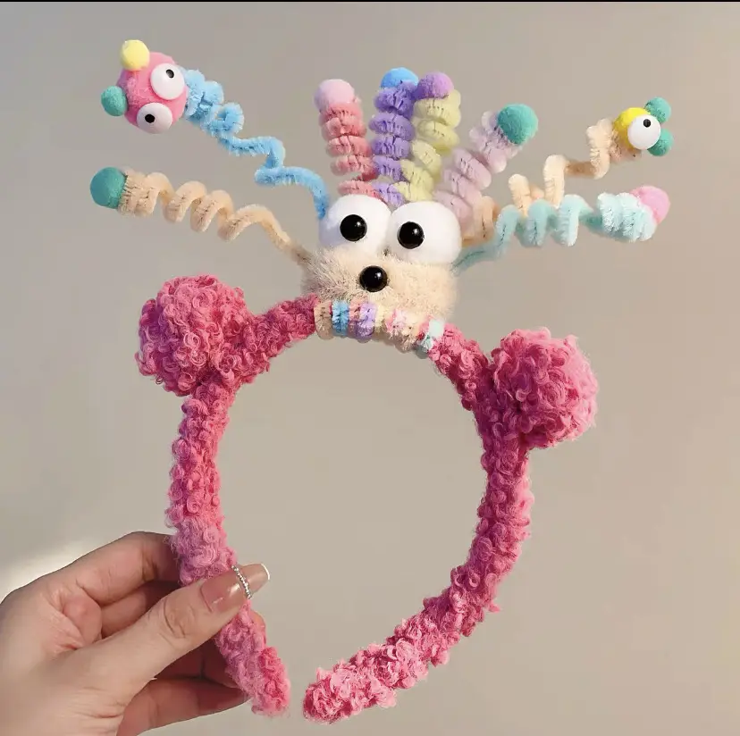 Cute Twisted Hair Ball Headband for Girls Boys Birthday Party Dress Up — feature 6