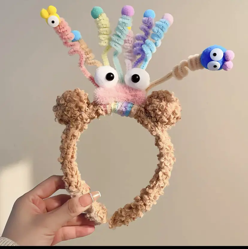 Cute Twisted Hair Ball Headband for Girls Boys Birthday Party Dress Up — feature 7