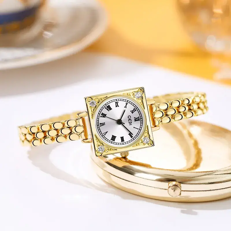 Gedi Women's Quartz Watch Small Square Plate Light Luxury