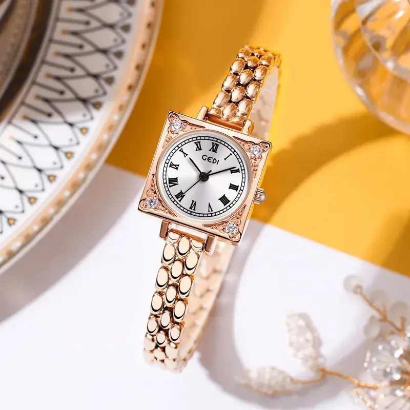 Gedi Women's Quartz Watch Small Square Plate Light Luxury