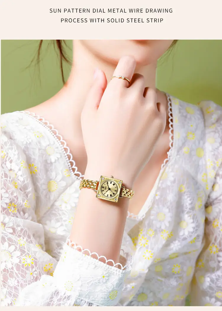 Gedi Women's Quartz Watch Small Square Plate Light Luxury — feature 11