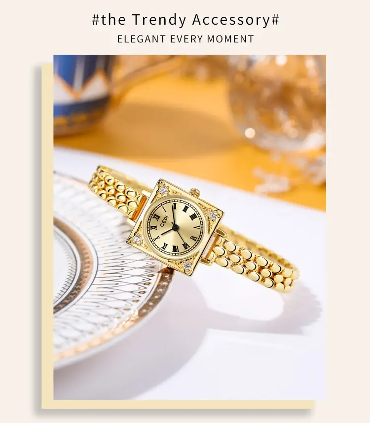 Gedi Women's Quartz Watch Small Square Plate Light Luxury — feature 12