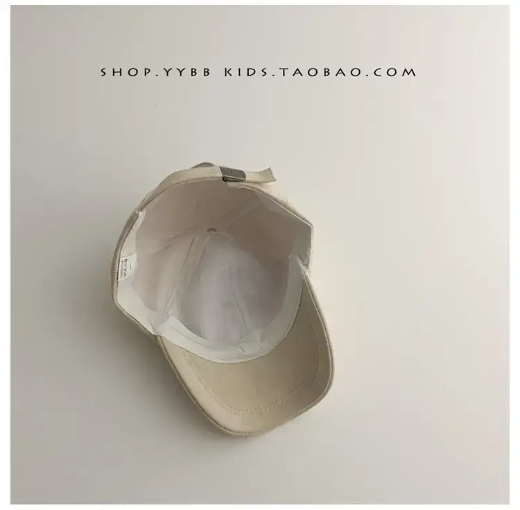 2022 Kids Suede Letter Cap Beige Black — feature 7