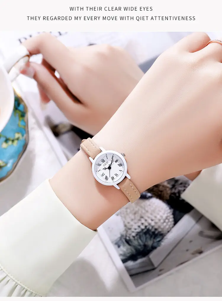 Godi Women's Quartz Watch Grey Belt Strap — feature 14