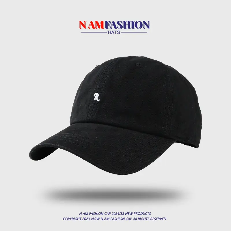 Korean Style R Letter Embroidered Baseball Cap Men Women Spring Summer - Image 12