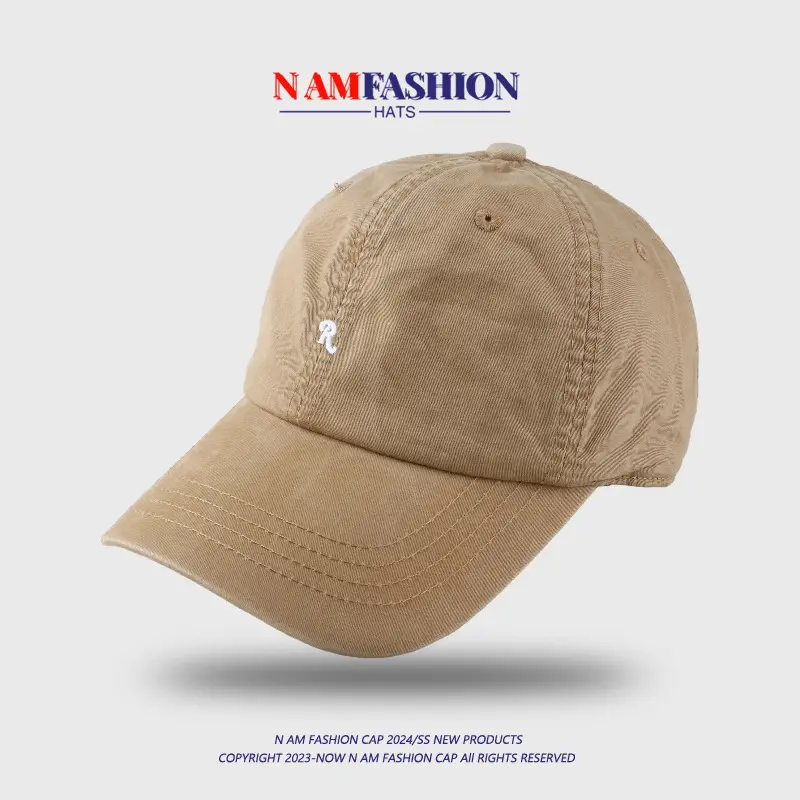 Korean Style R Letter Embroidered Baseball Cap Men Women Spring Summer — feature 11