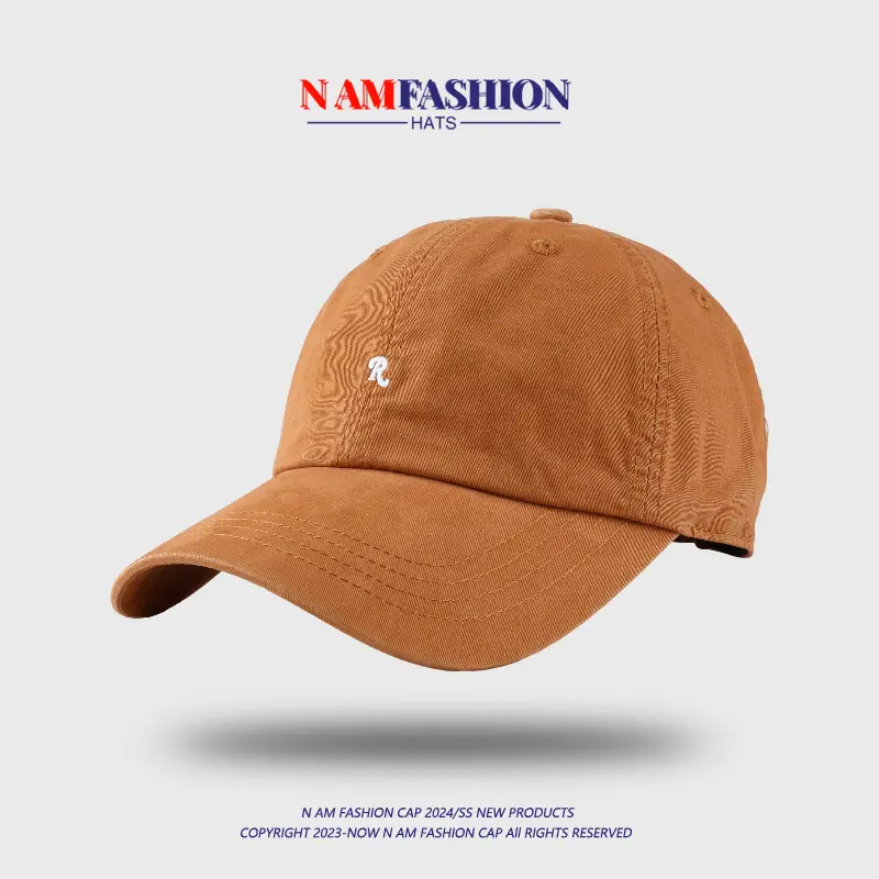 Korean Style R Letter Embroidered Baseball Cap Men Women Spring Summer — feature 4
