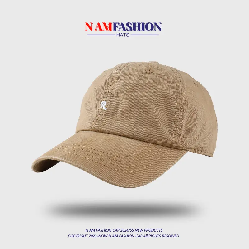 Korean Style R Letter Embroidered Baseball Cap Men Women Spring Summer — feature 7