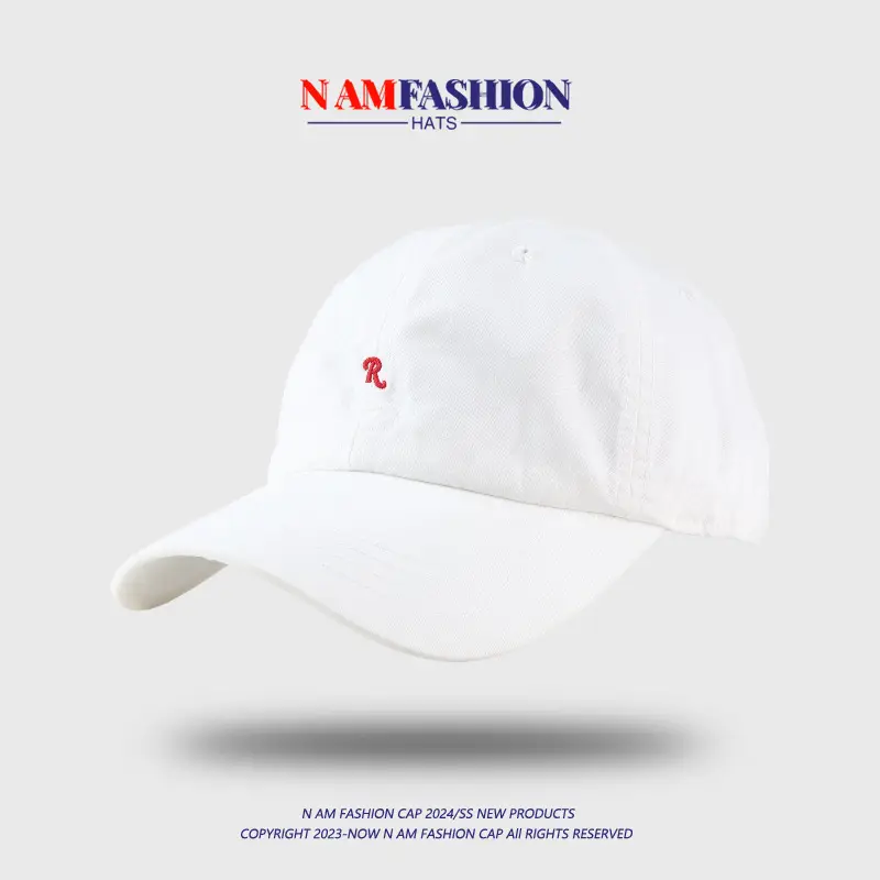 Korean Style R Letter Embroidered Baseball Cap Men Women Spring Summer - Image 5