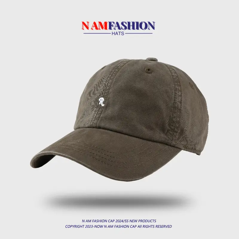 Korean Style R Letter Embroidered Baseball Cap Men Women Spring Summer - Image 8
