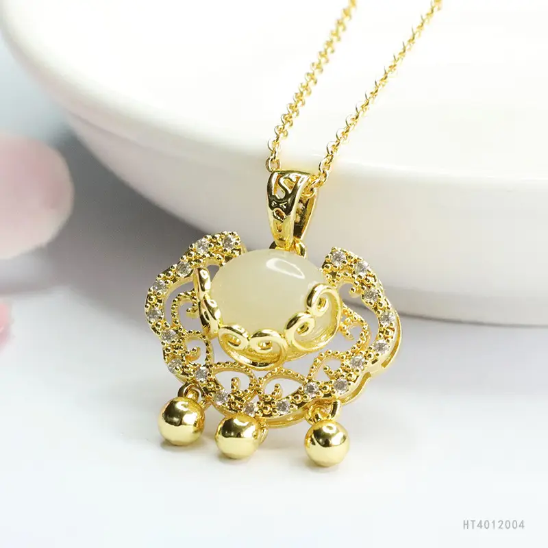 Guan Yu Hetian Jade Necklace for Women Clear Water Jade - Image 3