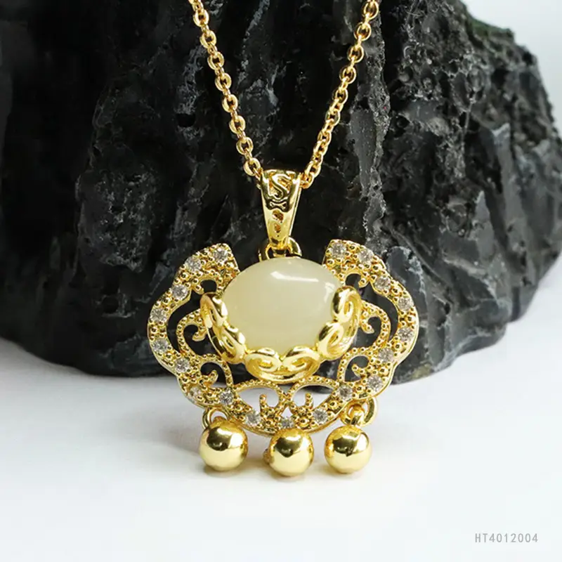 Guan Yu Hetian Jade Necklace for Women Clear Water Jade — feature 7