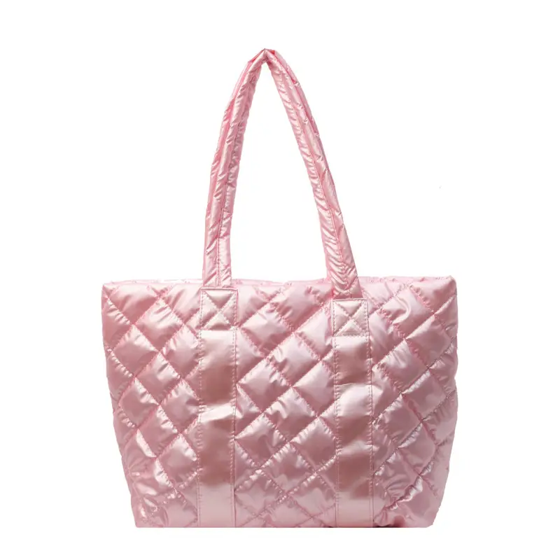 White Quilted Rhombus Shoulder Bag for Women