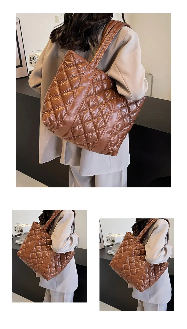 White Quilted Rhombus Shoulder Bag for Women — feature 10