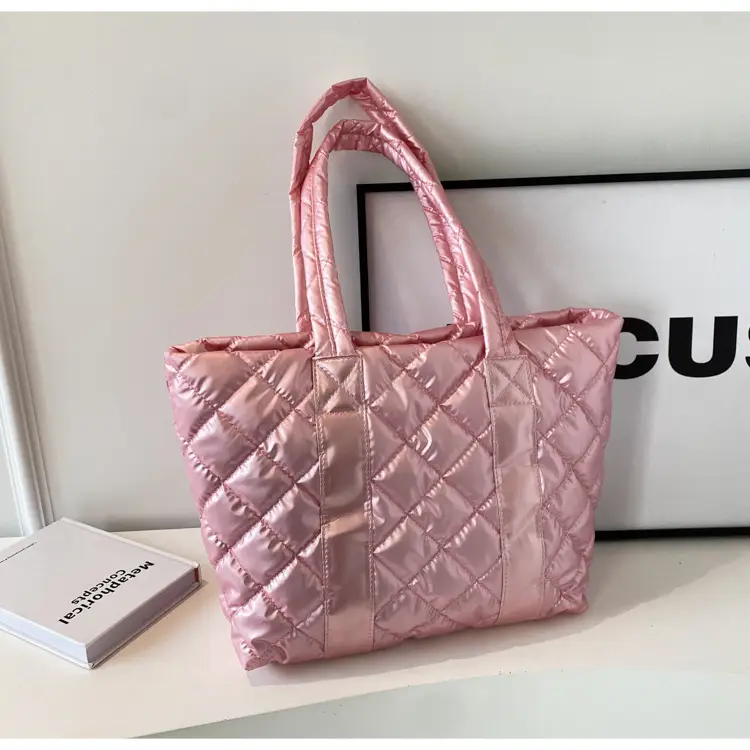 White Quilted Rhombus Shoulder Bag for Women — feature 13