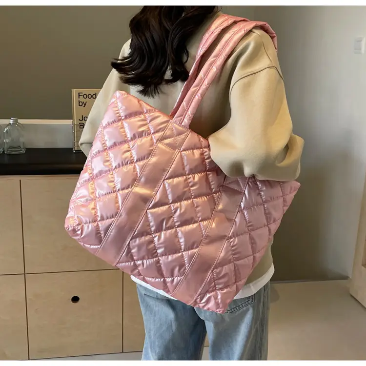 White Quilted Rhombus Shoulder Bag for Women — feature 25