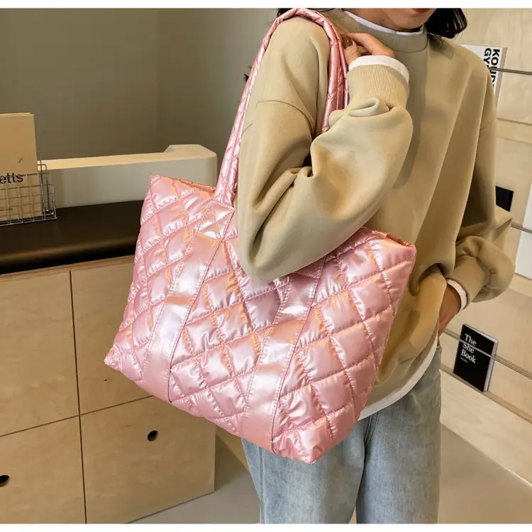 White Quilted Rhombus Shoulder Bag for Women — feature 26