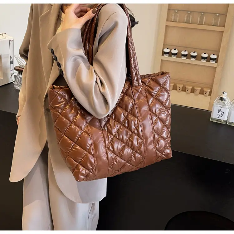 White Quilted Rhombus Shoulder Bag for Women — feature 35