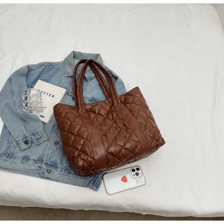 White Quilted Rhombus Shoulder Bag for Women — feature 40