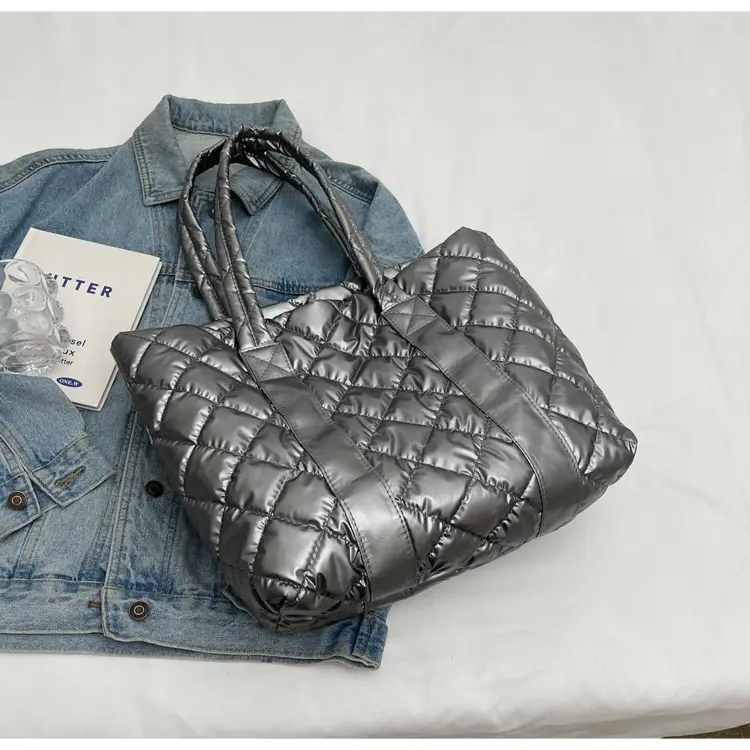 White Quilted Rhombus Shoulder Bag for Women — feature 41