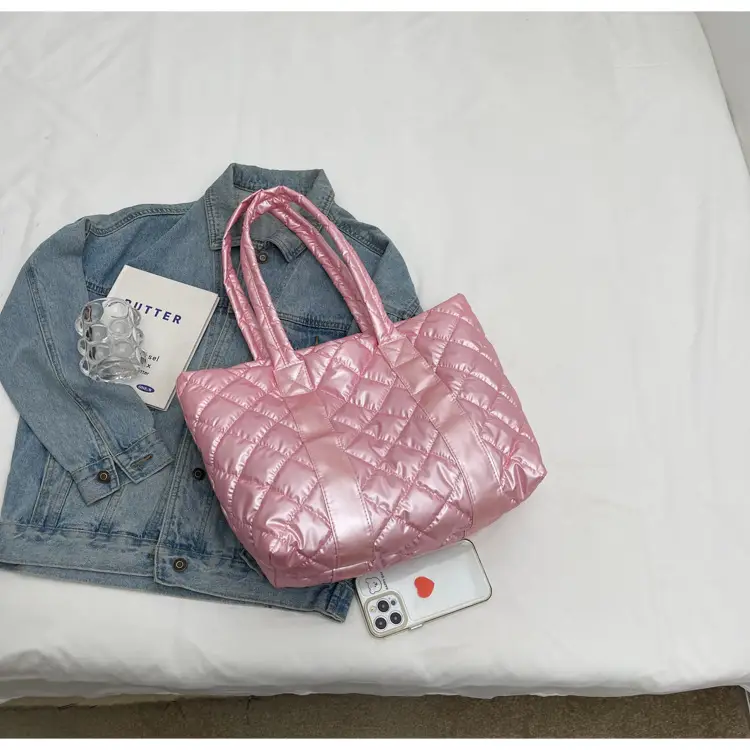 White Quilted Rhombus Shoulder Bag for Women — feature 43