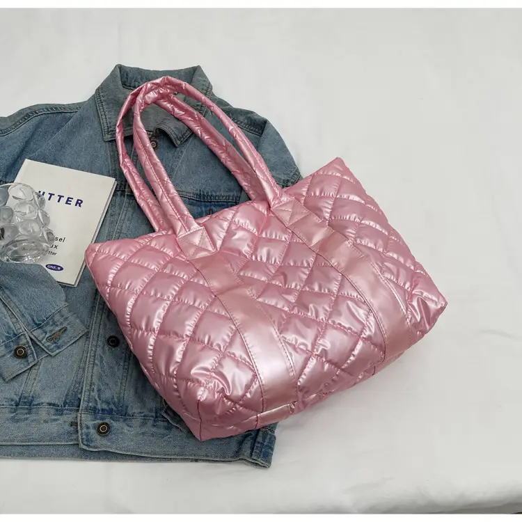 White Quilted Rhombus Shoulder Bag for Women — feature 44