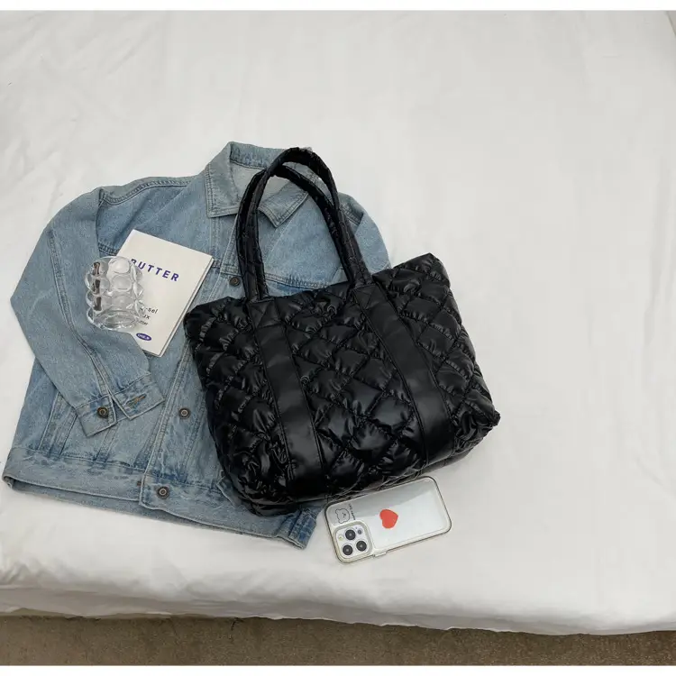 White Quilted Rhombus Shoulder Bag for Women — feature 46